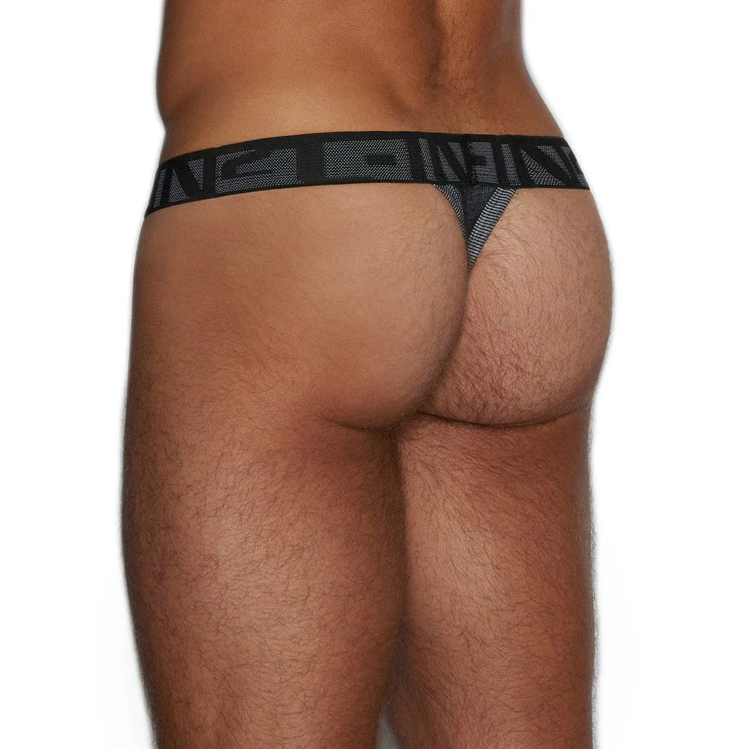 Undertone Thong Newsprint Black - Image 2