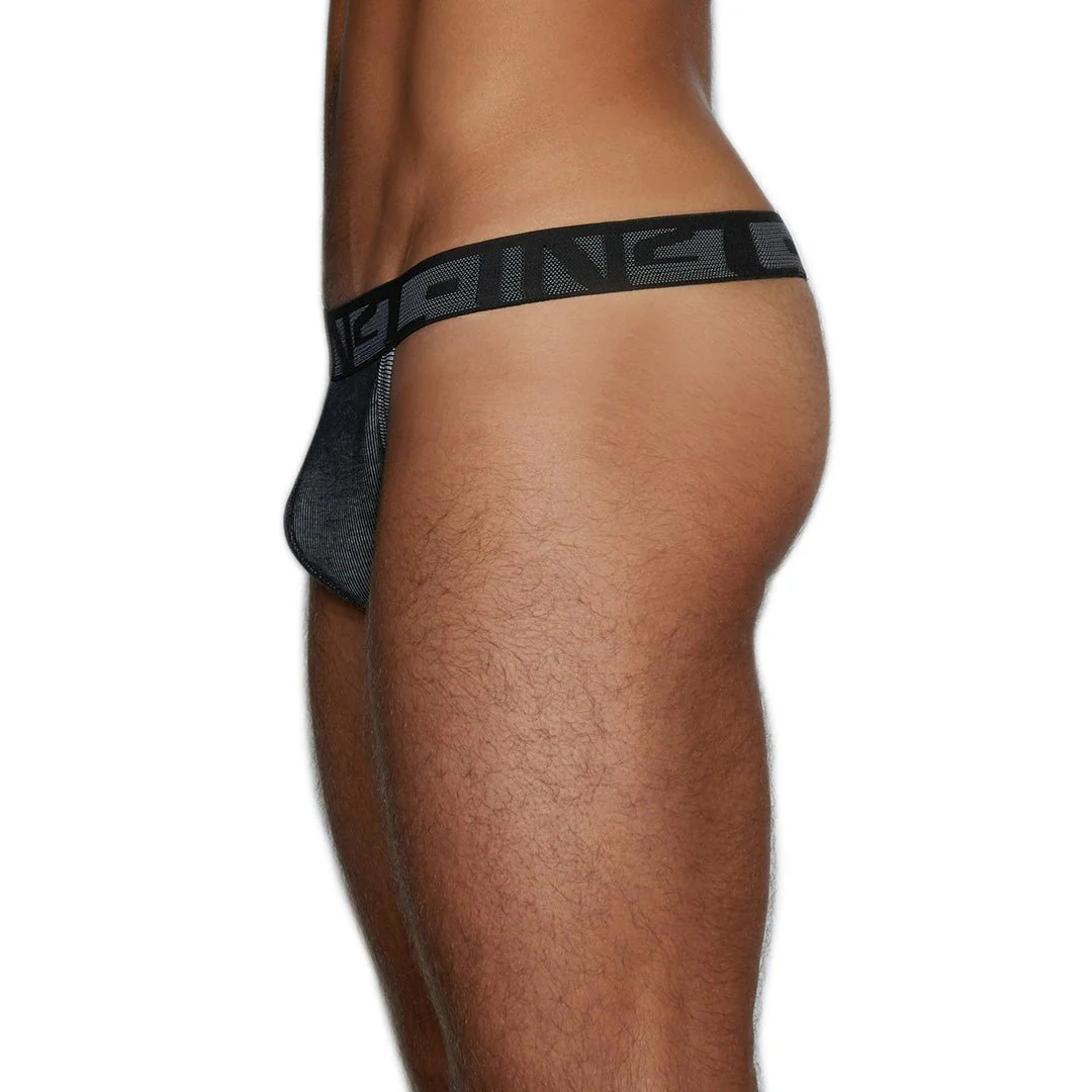 Undertone Thong Newsprint Black - Image 3