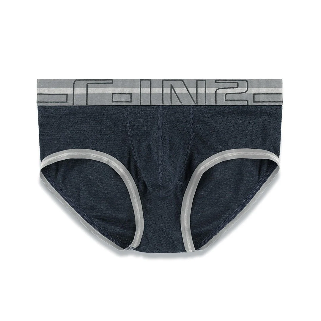 Zen Mid Rise Brief Neil Navy Heather - Image 5